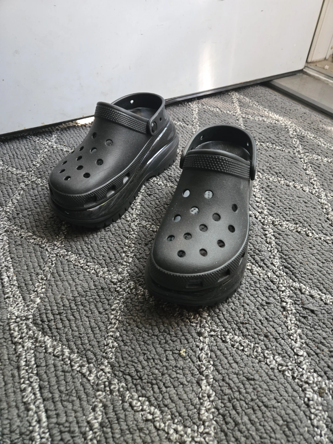 Black Crocs Platform Clogs