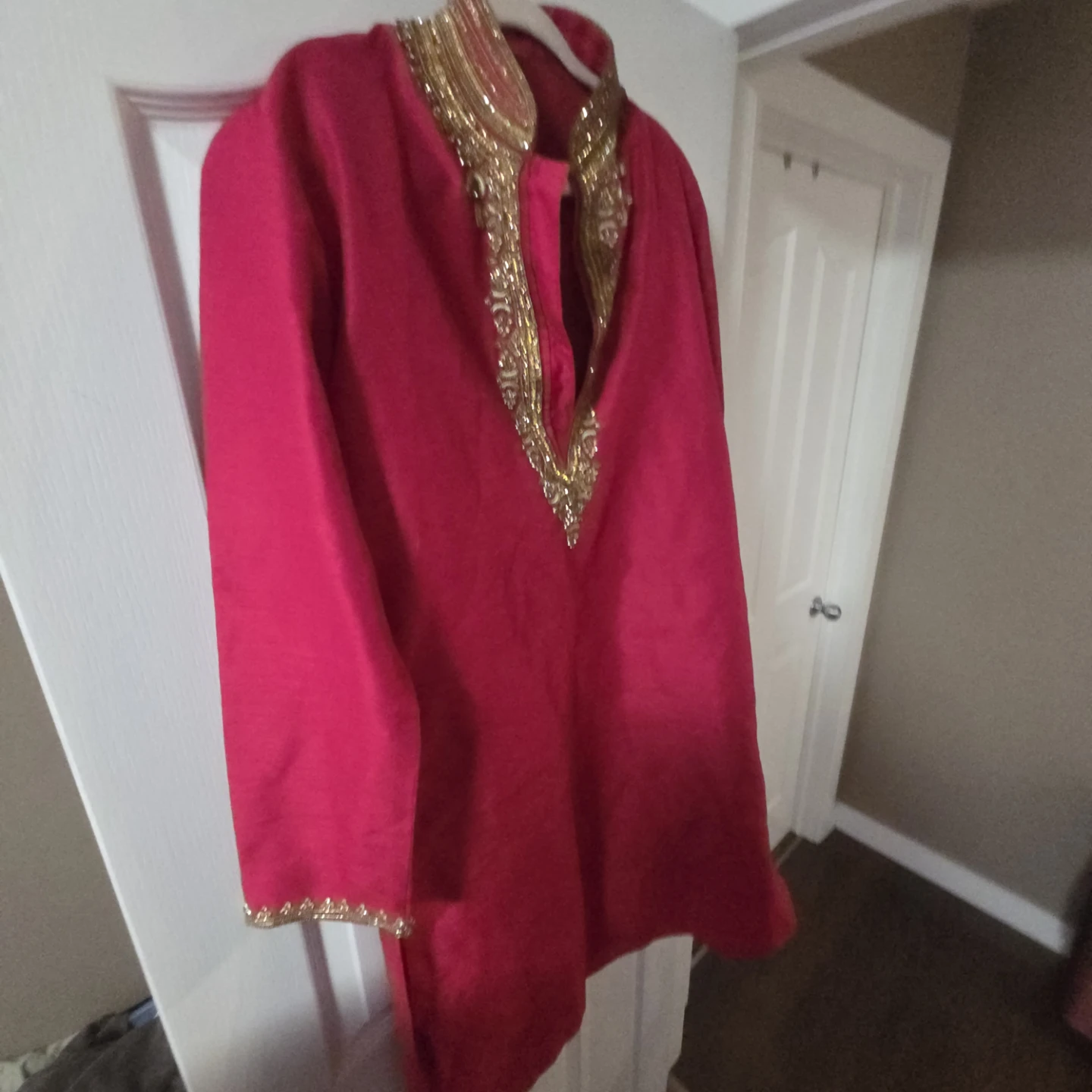Men's Kurta Set - pink and Gold - photo 2
