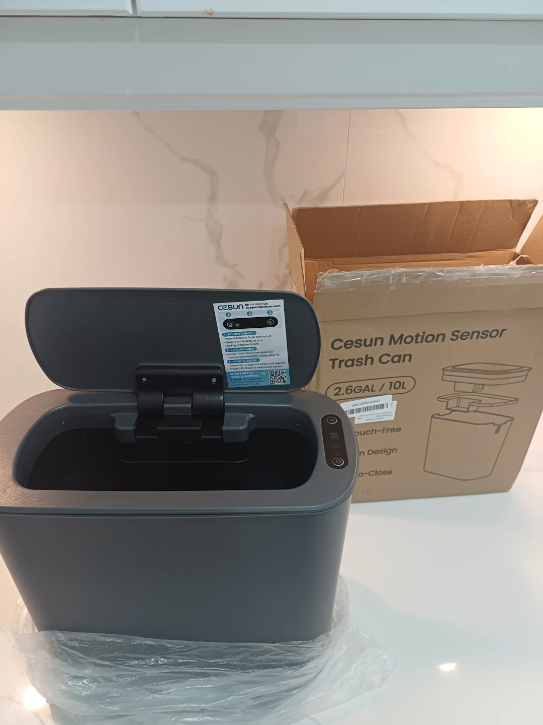 Censun Motion Sensor Trash Can-10L/ 2.6Gal - photo 4