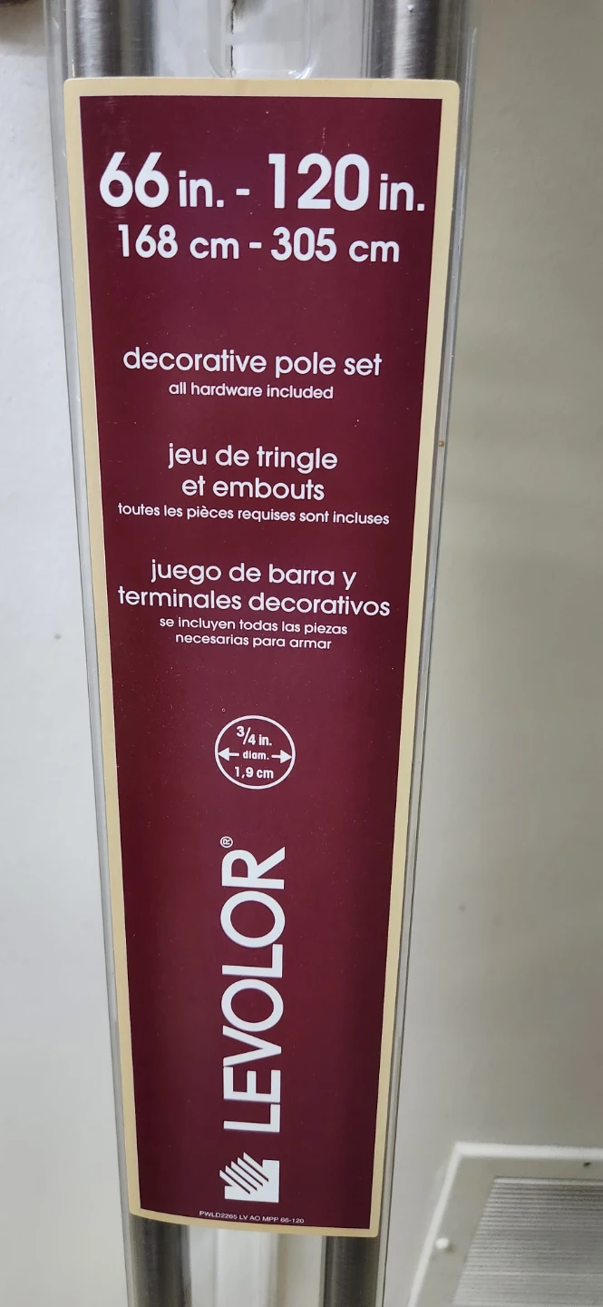 New Levolor Decorative Pole Set 66 in. - 120 in.