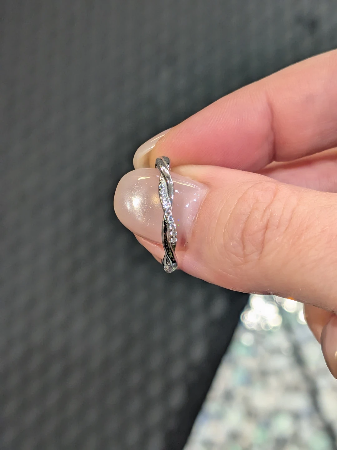 Size 7 Sterling Silver Twisted Band Ring - photo 4
