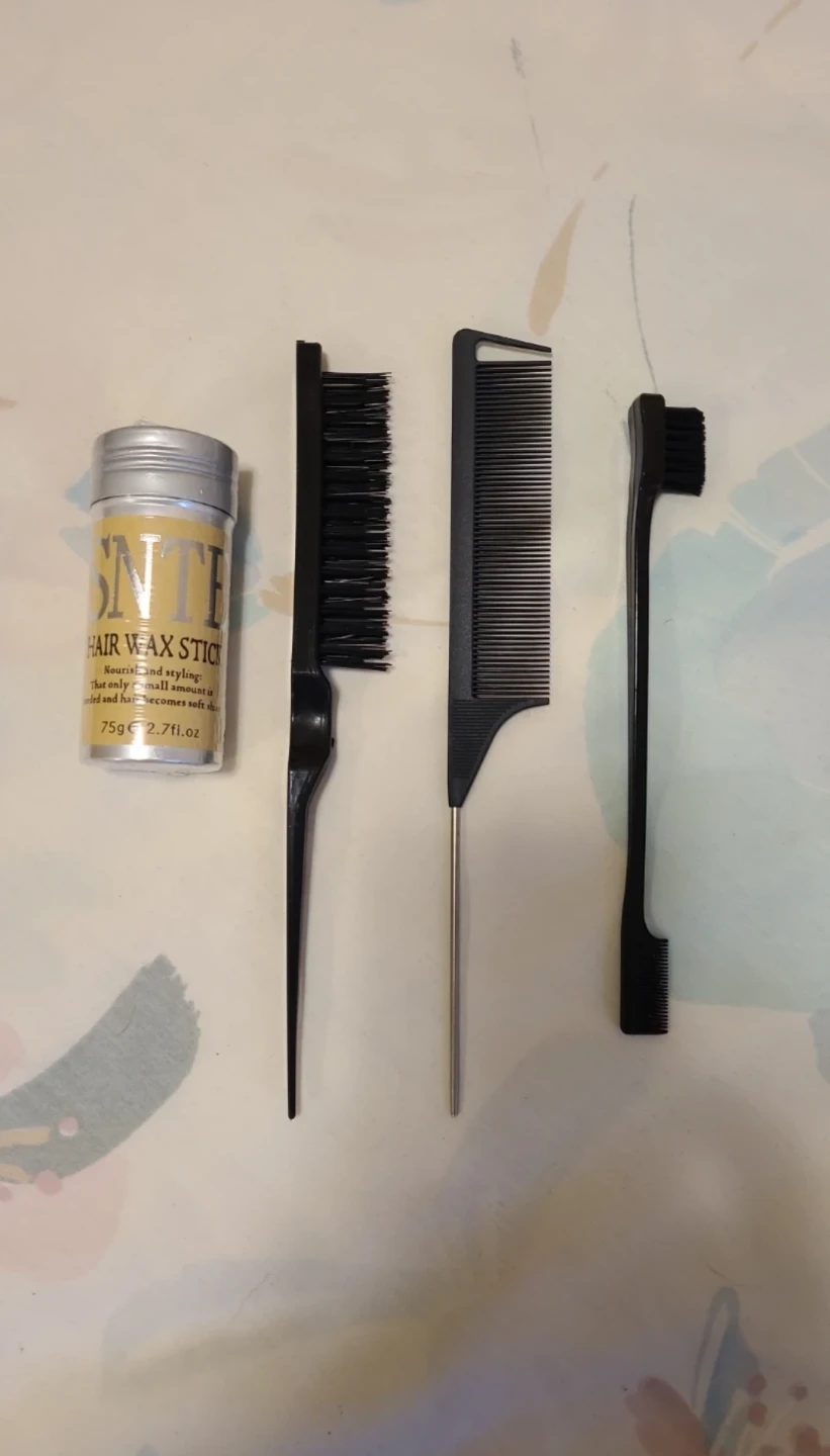 SNT Hair Wax Stick & Styling Combs Set