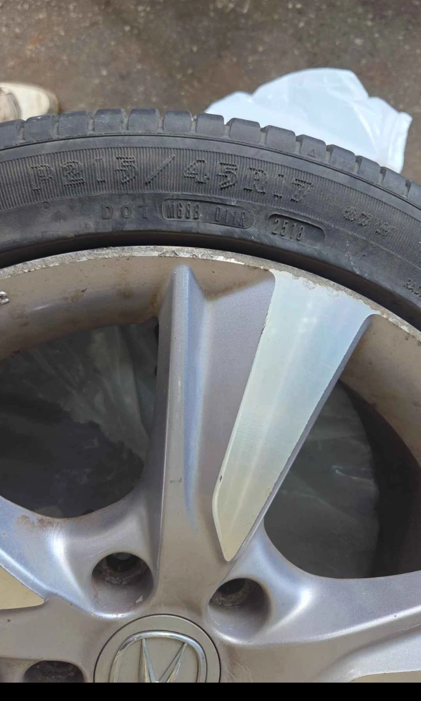 Set of 4 P215/45R17 Tires on Rims all new - photo 4