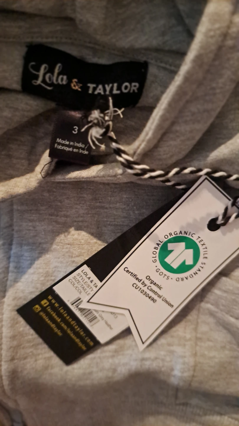 Lola & Taylor Grey Organic Cotton Hoodie Size 3 - photo 2