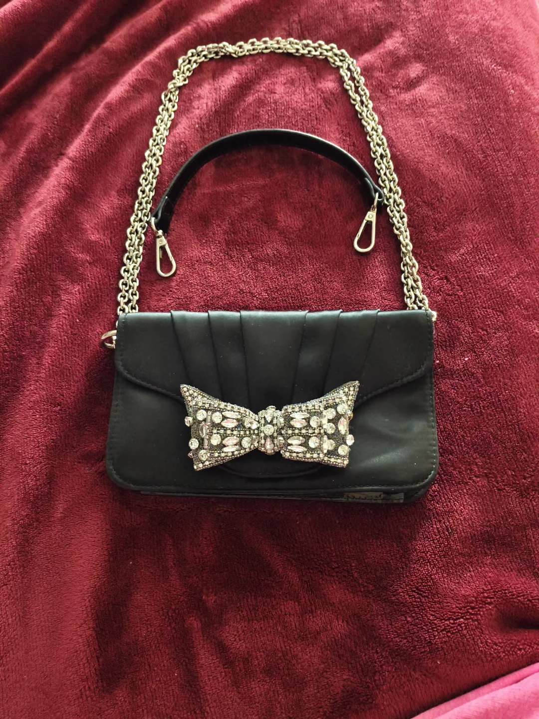 Betsey Johnson Black Clutch with Chain Strap mini bag
