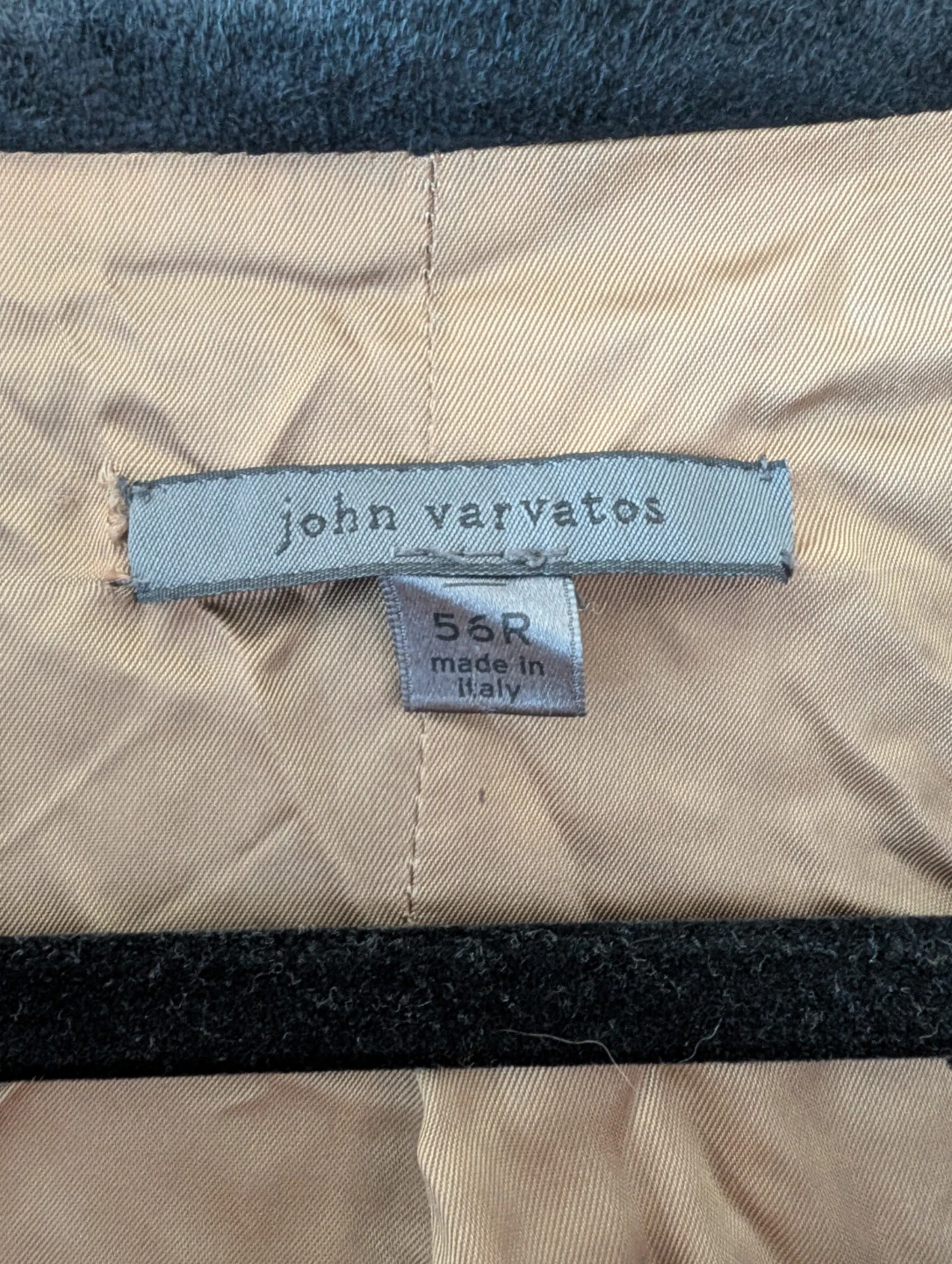John Varvatos Goat Suede Leather Jacket – Black – Size 56R - photo 3