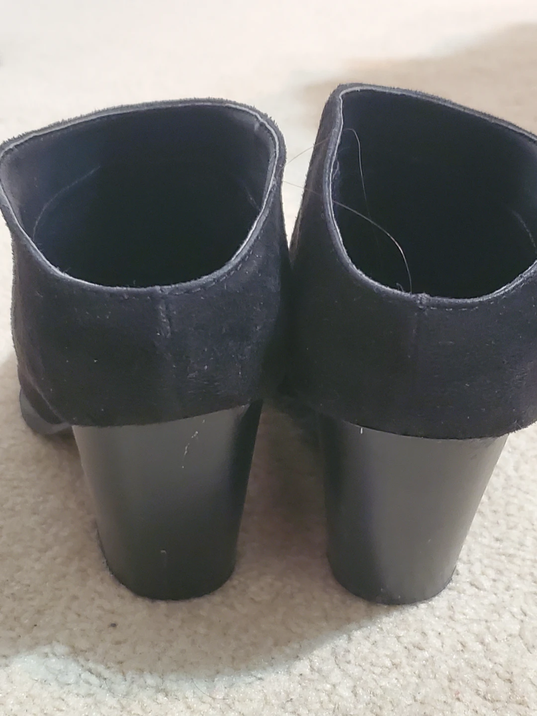 Black Suede Heeled Booties - photo 4
