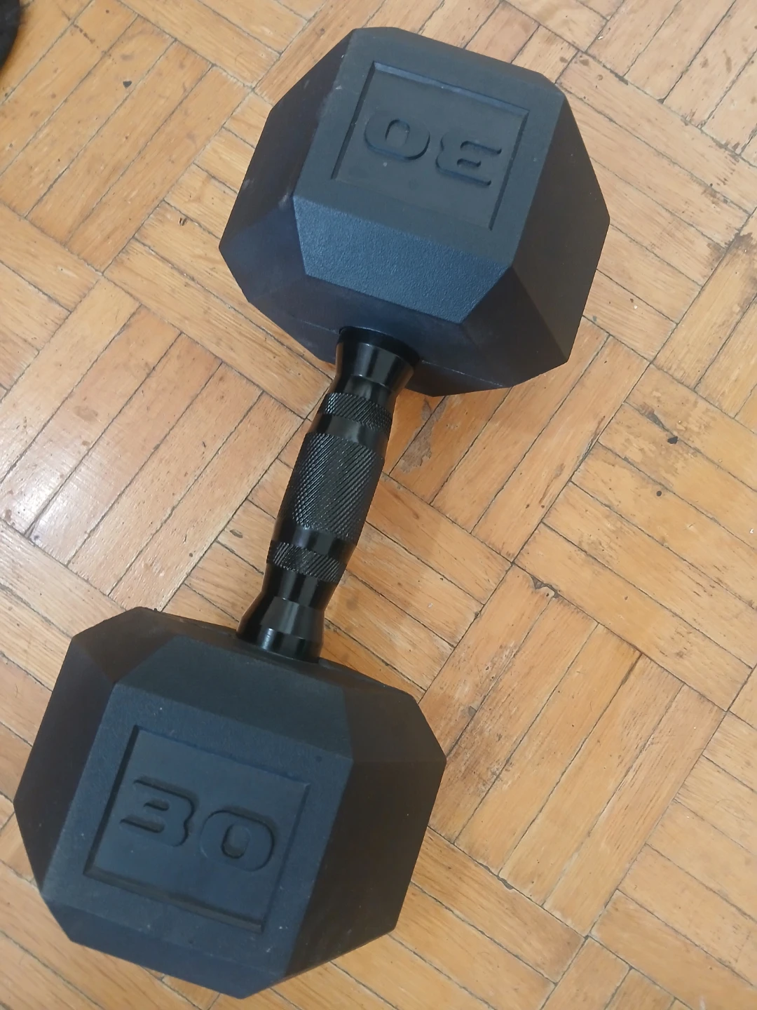 30 lb cast iron Hex Dumbbell