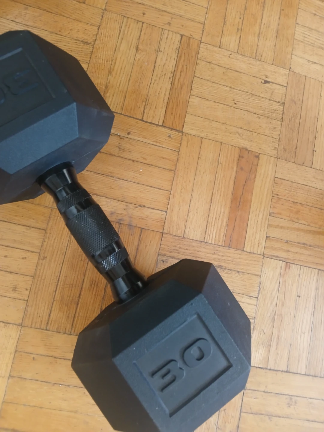 30 lb cast iron Hex Dumbbell - photo 2