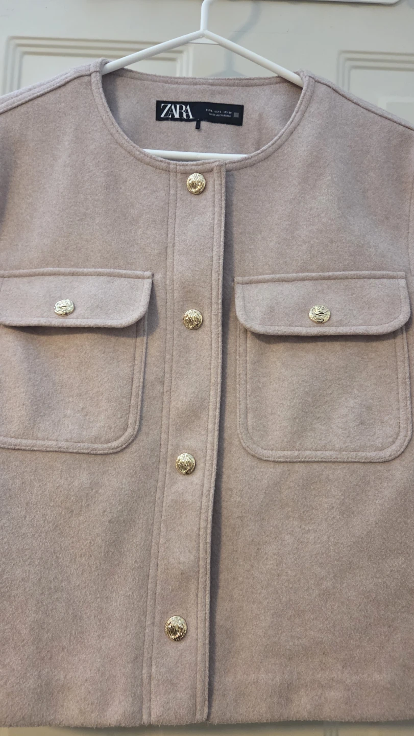 Zara Women's Pink Button-Up Jacket - photo 2