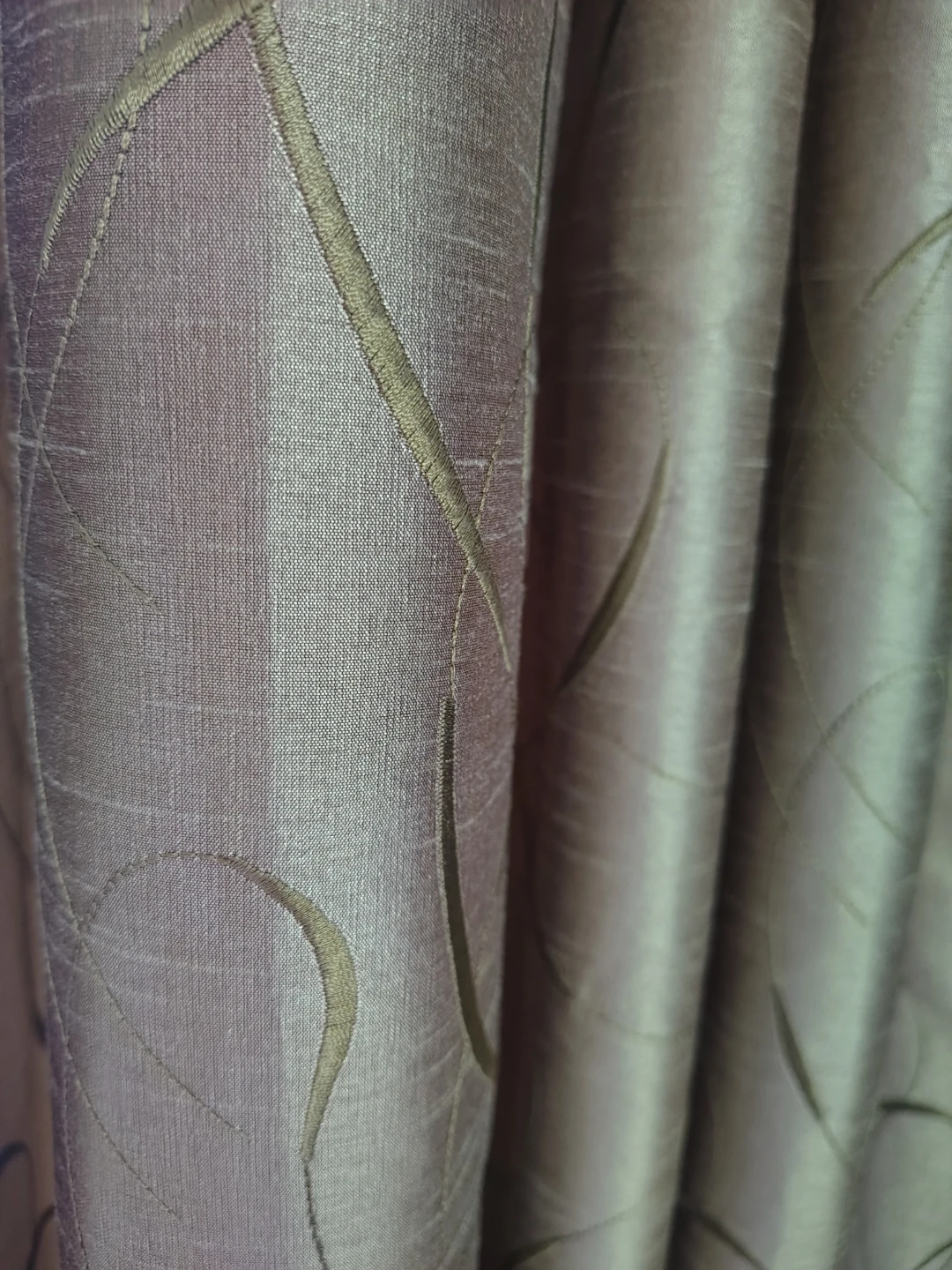 Designer Gold Silk-Textured Drapes - photo 5