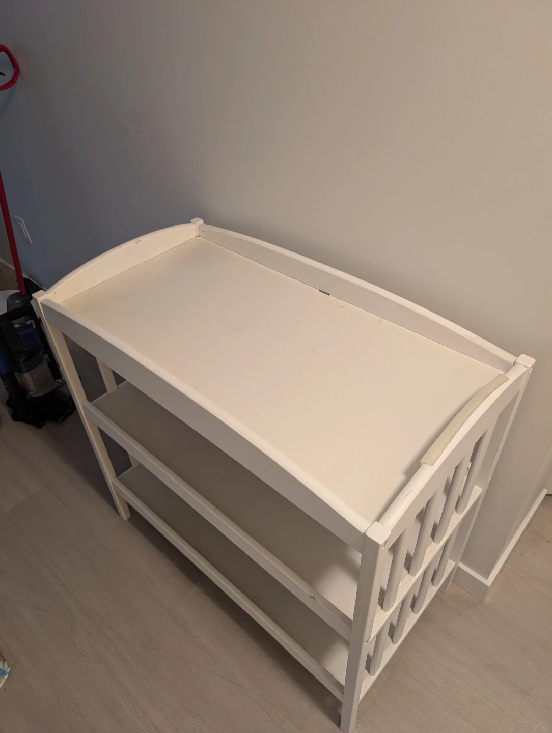 White Changing Table with Shelves