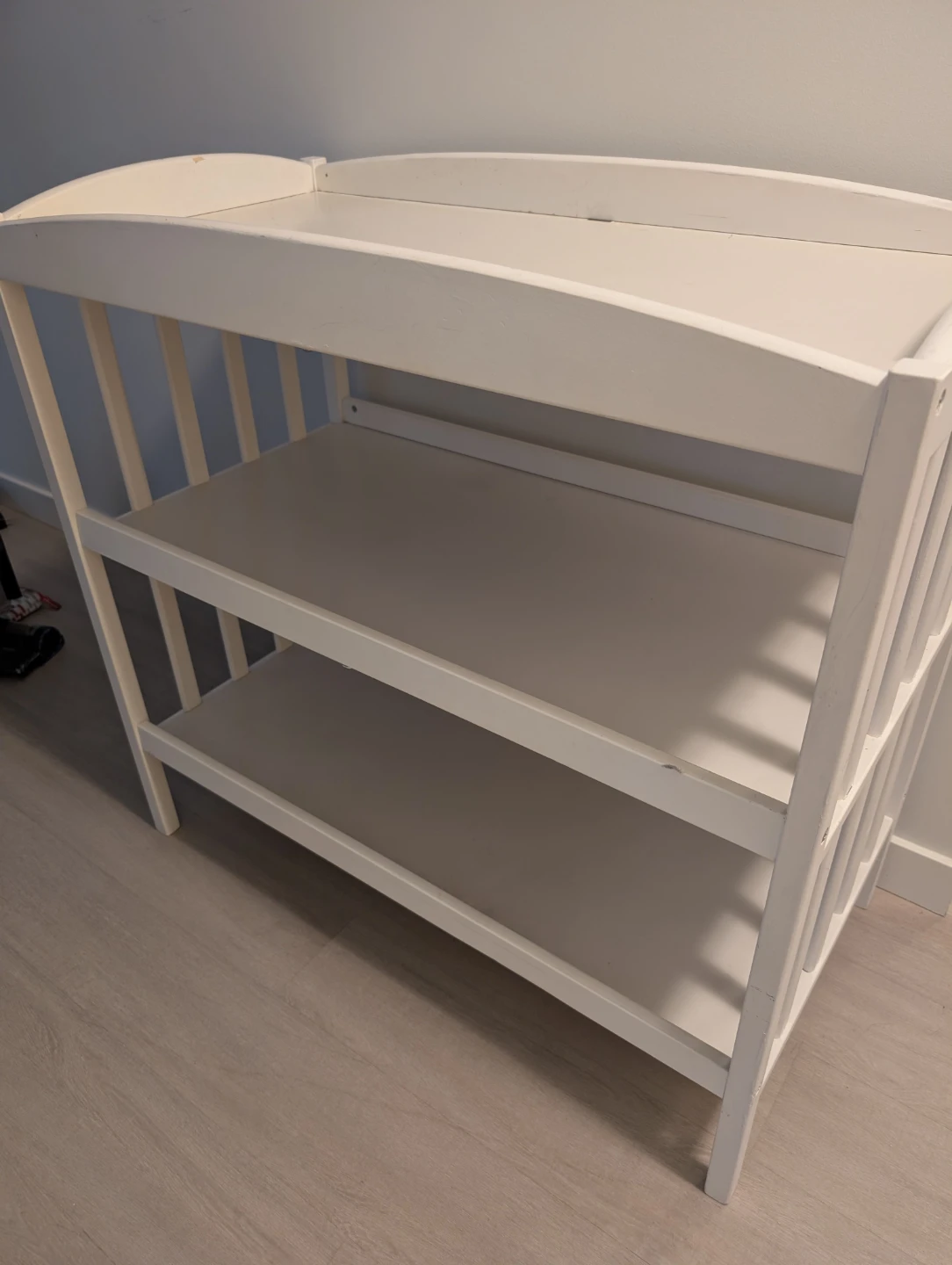 White Changing Table with Shelves - photo 3