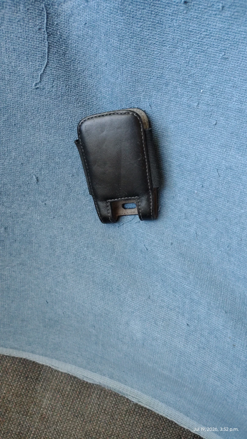 Black Leather Belt Clip Pouch - photo 2