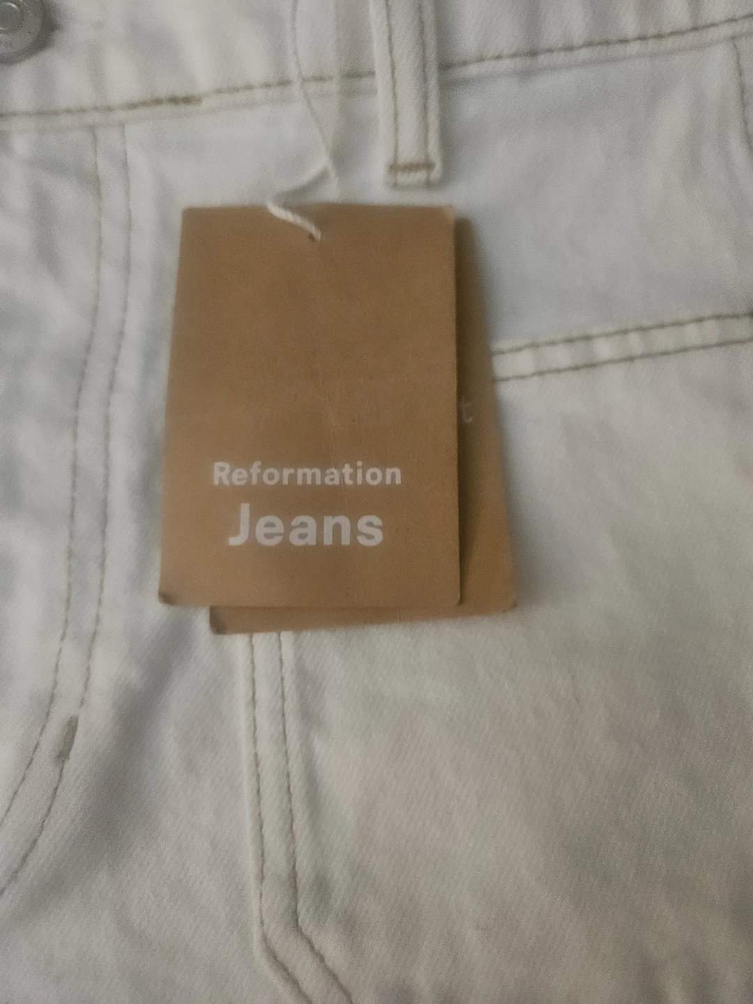 Reformation White Denim Shorts Size 25 - photo 2