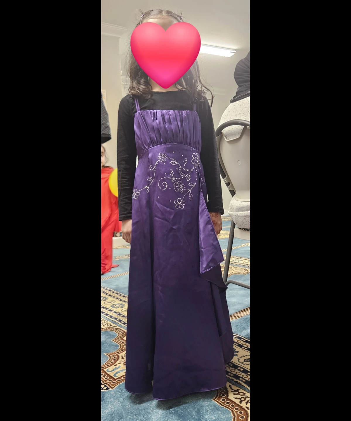 Purple Embellished Dress for girl