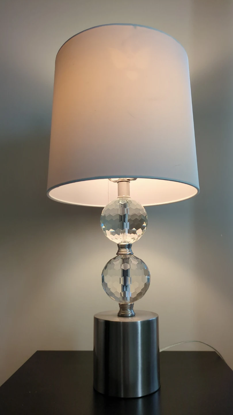 Crystal Ball Accent Lamp with White Shade - photo 2