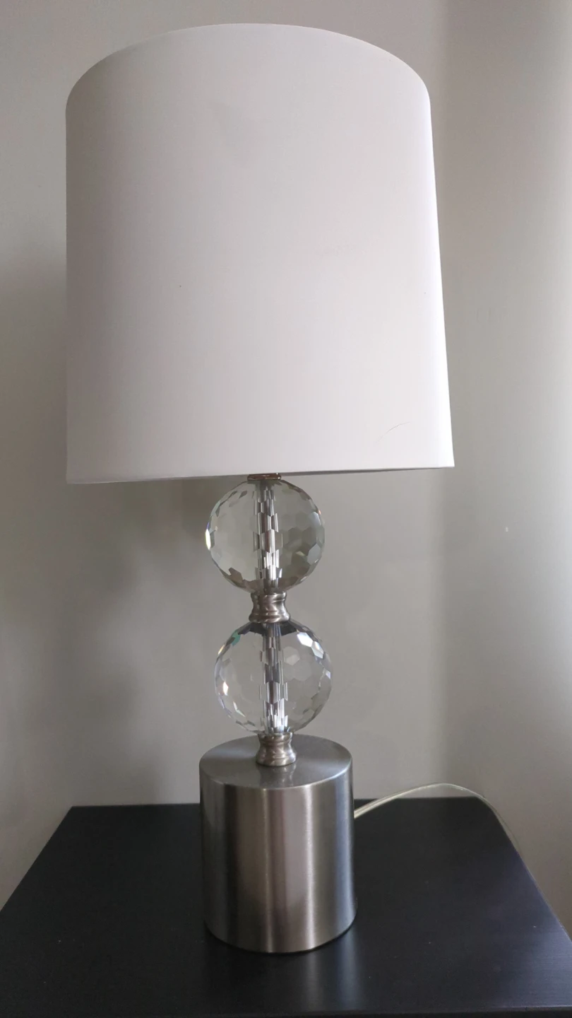 Crystal Ball Accent Lamp with White Shade - photo 3