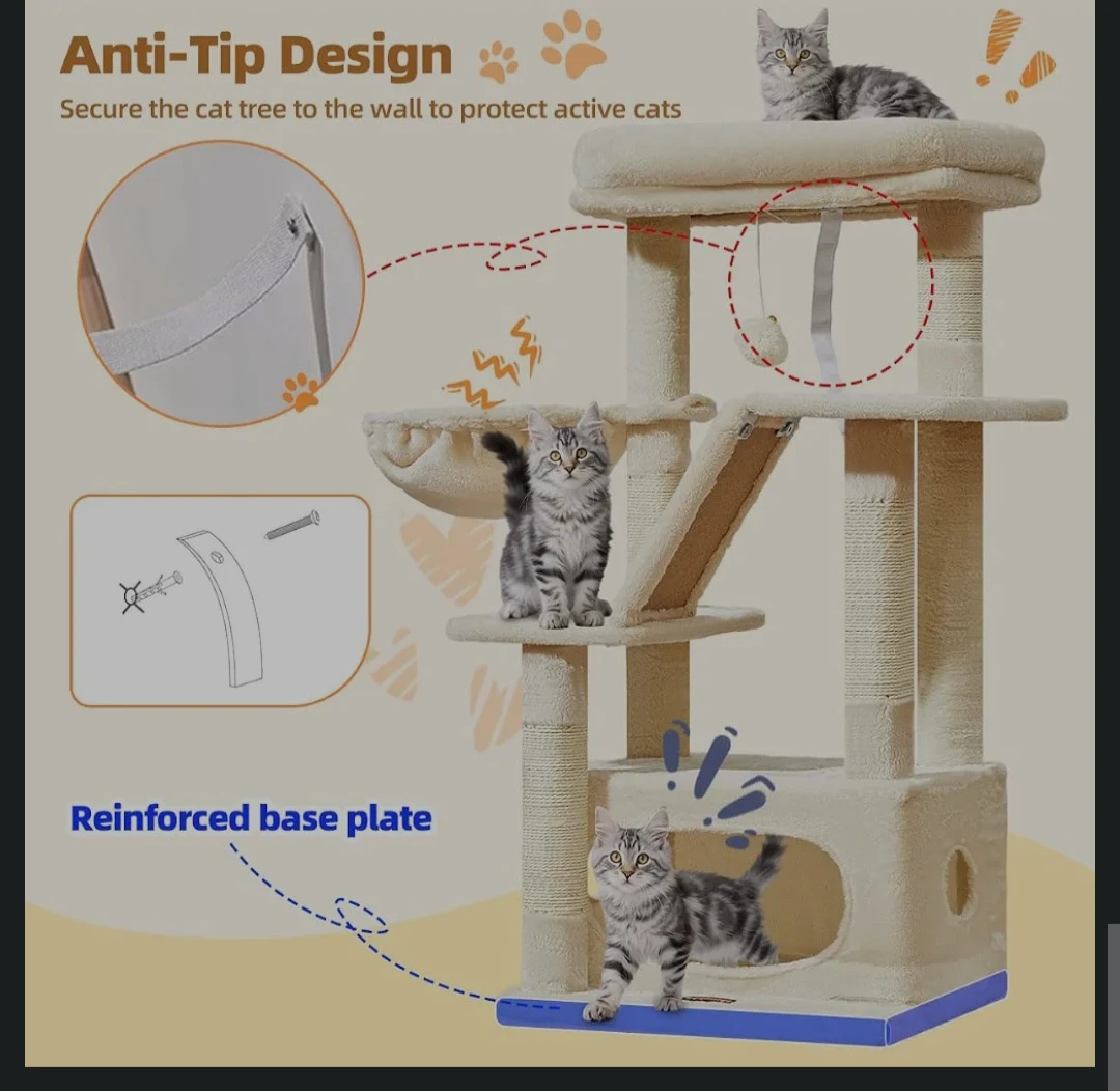 Cat Tree, Cat Tower for Indoor Cats 38.5Inch brand new - photo 5