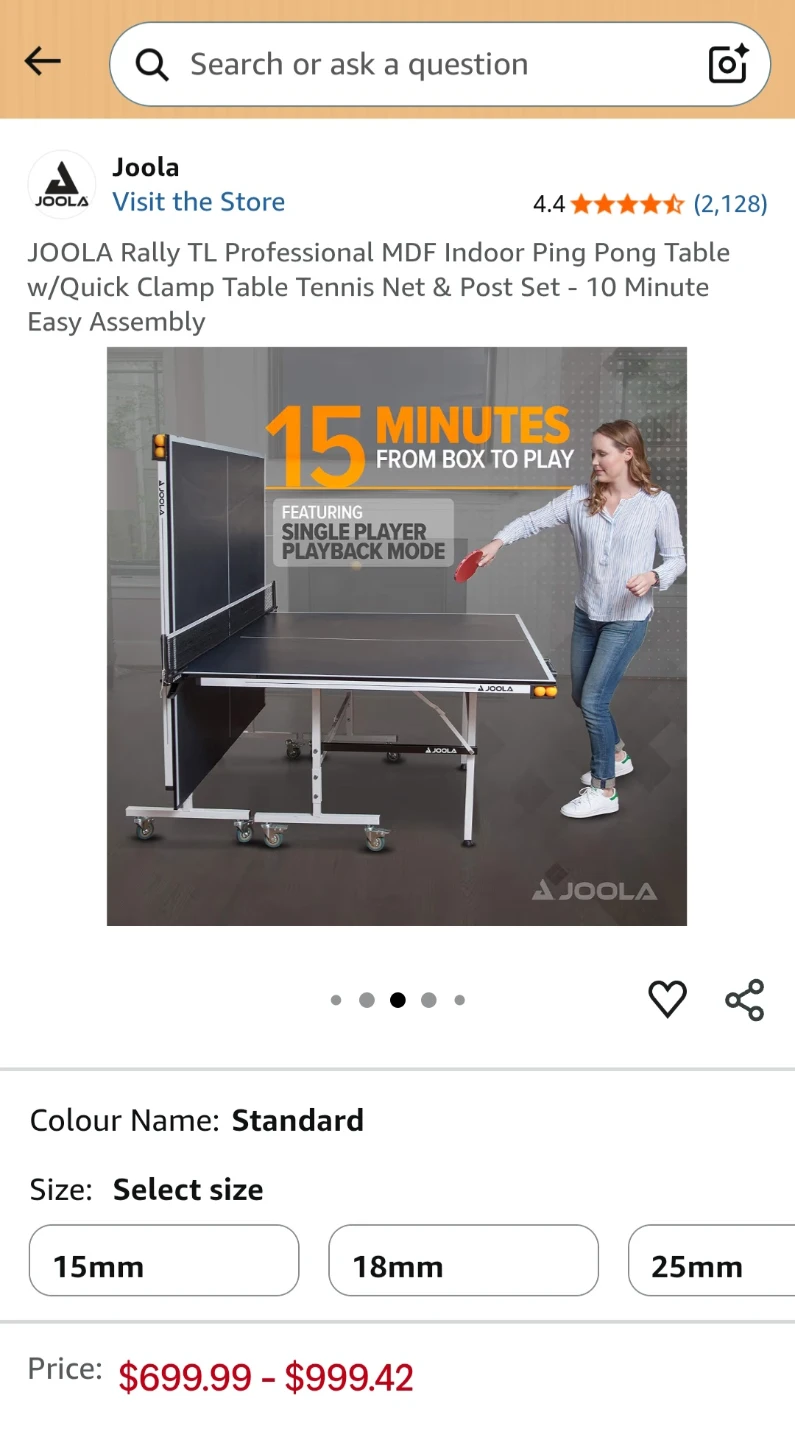 JOOLA Rally TL Professional Ping Pong Table
