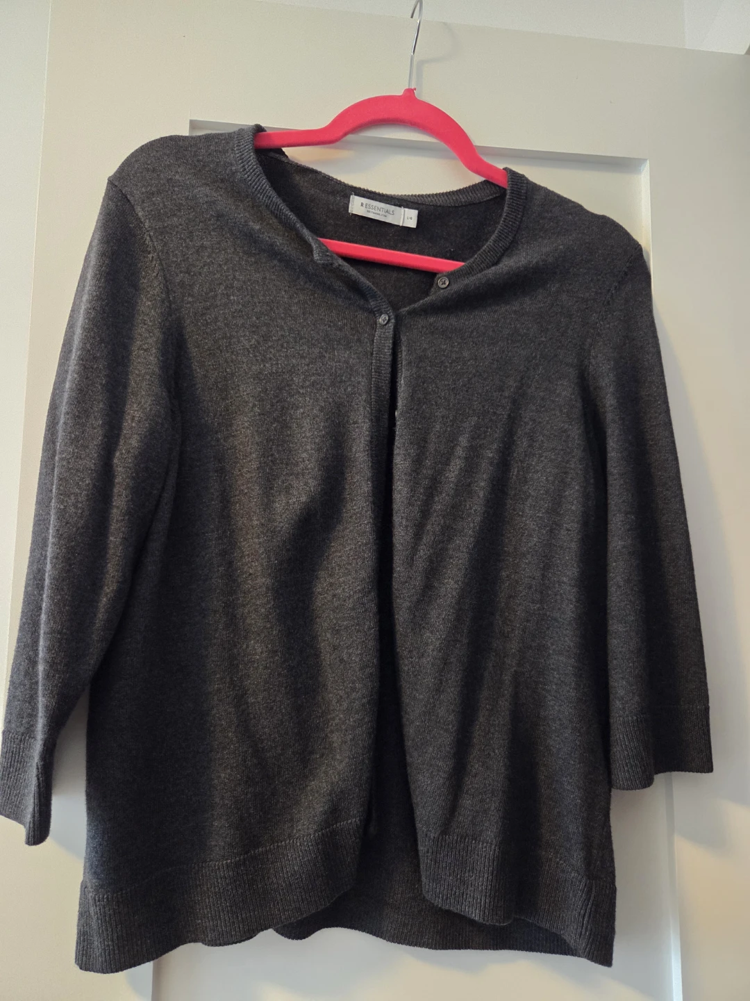 R Essentials Grey Cardigan L-G