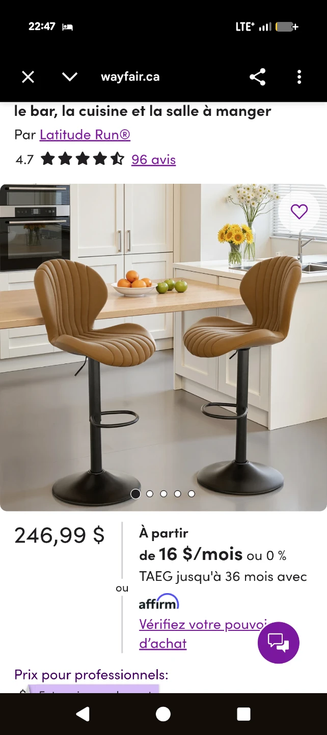 Brand new Latitude Run Bar Stools (Set of 2)