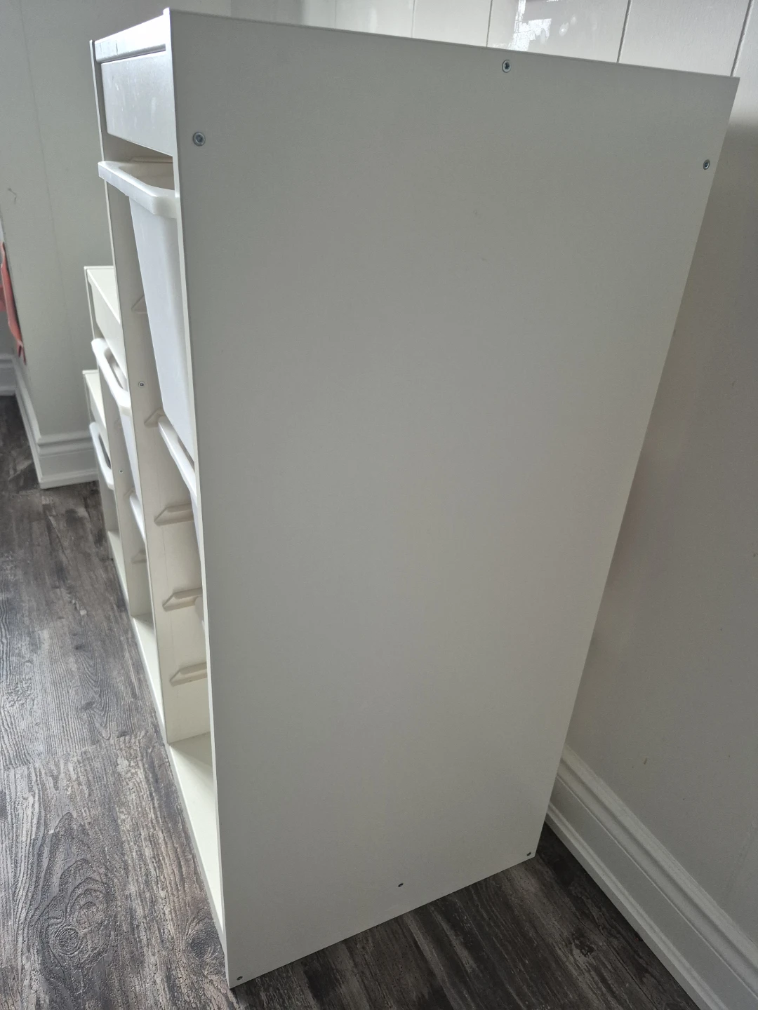 White IKEA Storage Unit with Bins - photo 3