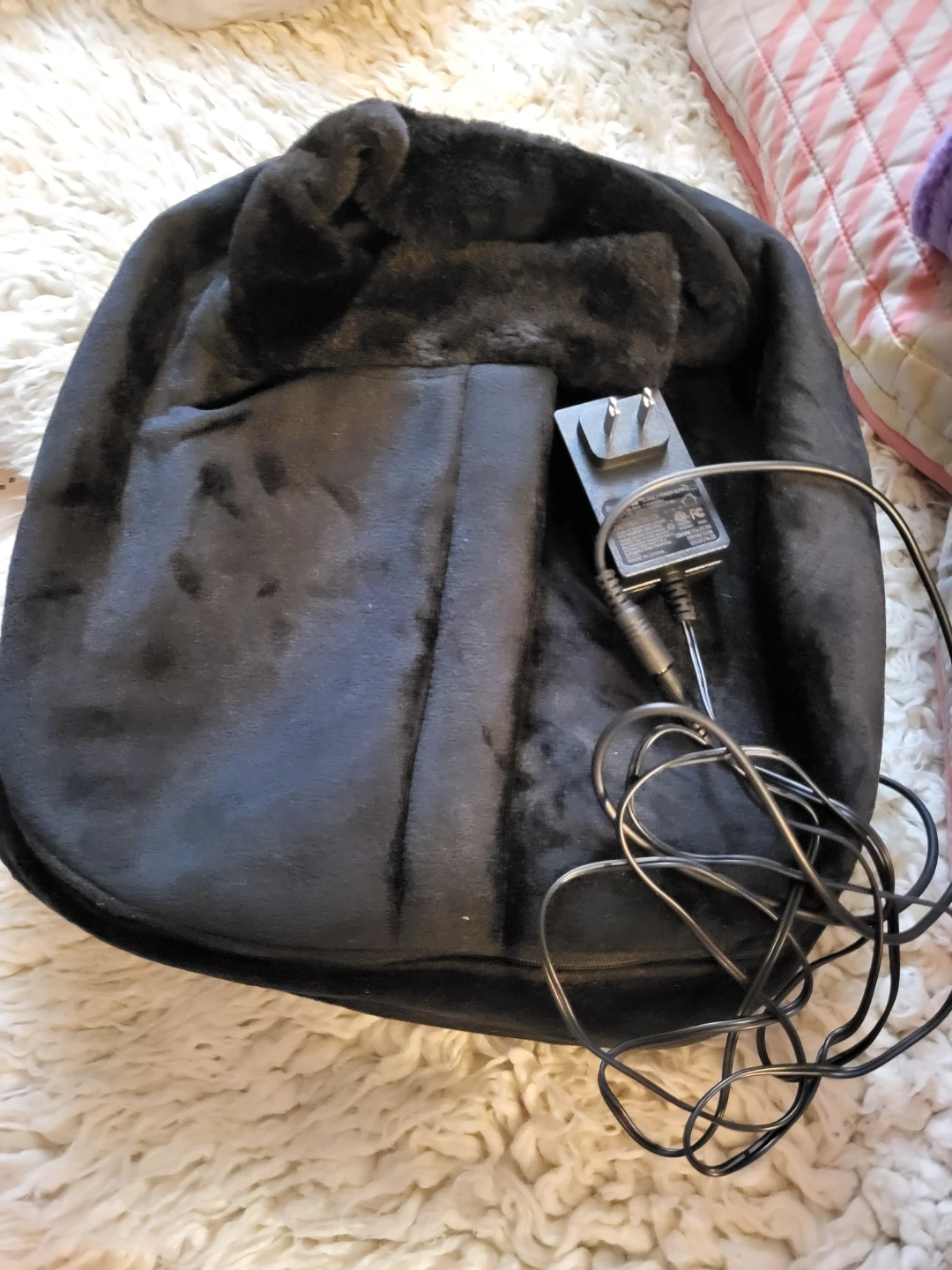 Black Heated Foot Warmer and massaging