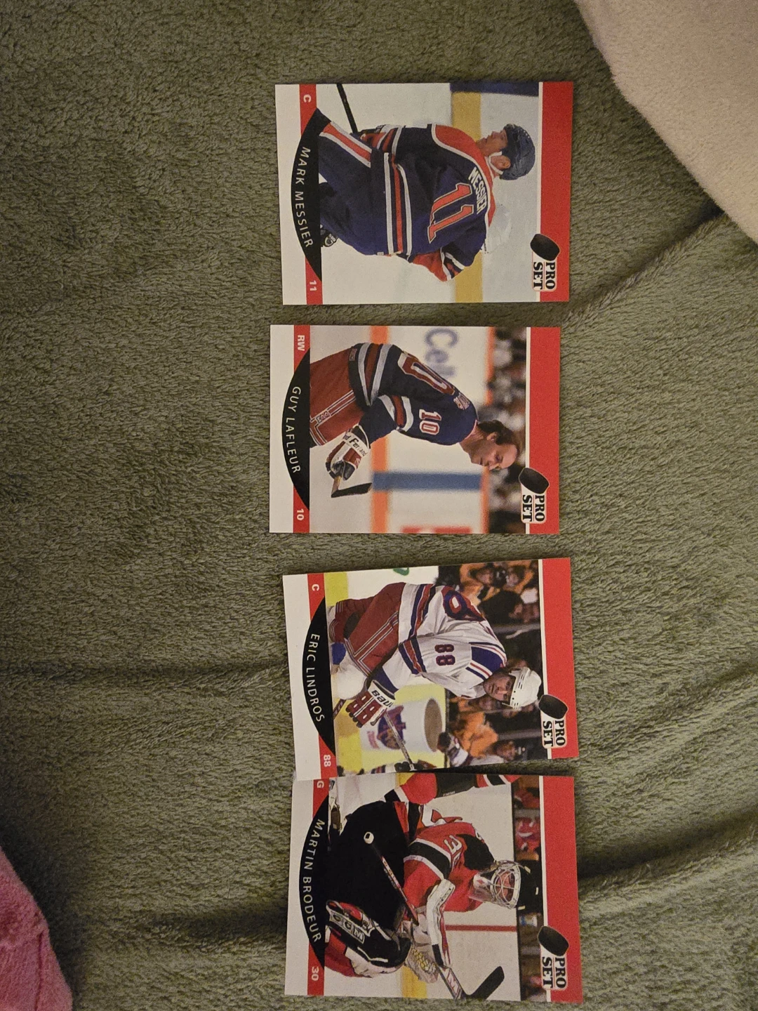 Pro Set Hockey Cards - Messier, Lafleur, Lindros, Brodeur