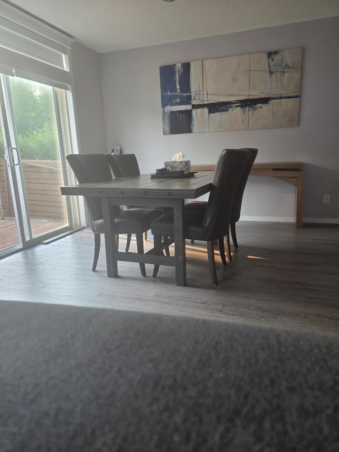 Dark Wood Dining Table with 6 chairs