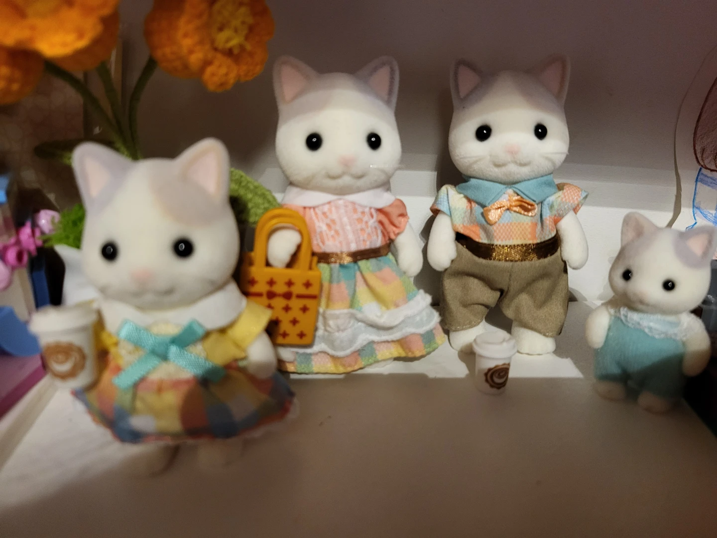 Calico Critters Cat Family with Accessories