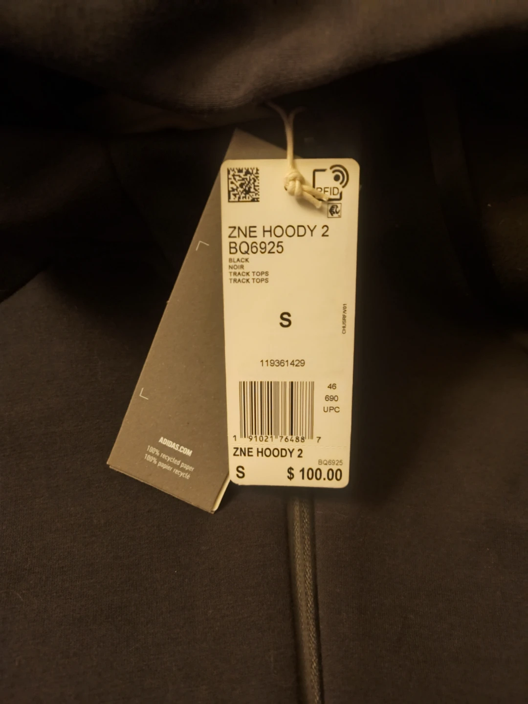 Adidas ZNE Hoody 2 Black Size S - photo 2