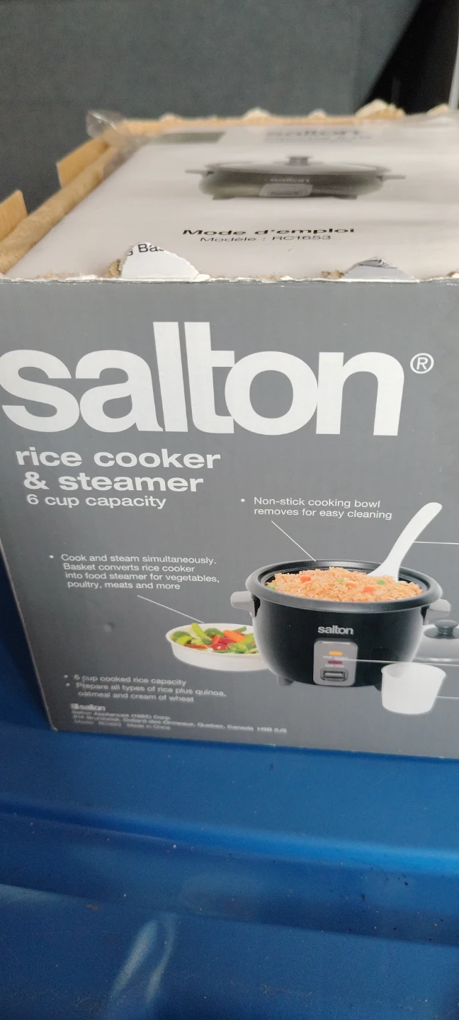 Salton Rice Cooker & Steamer - 6 Cup Capacity - photo 2