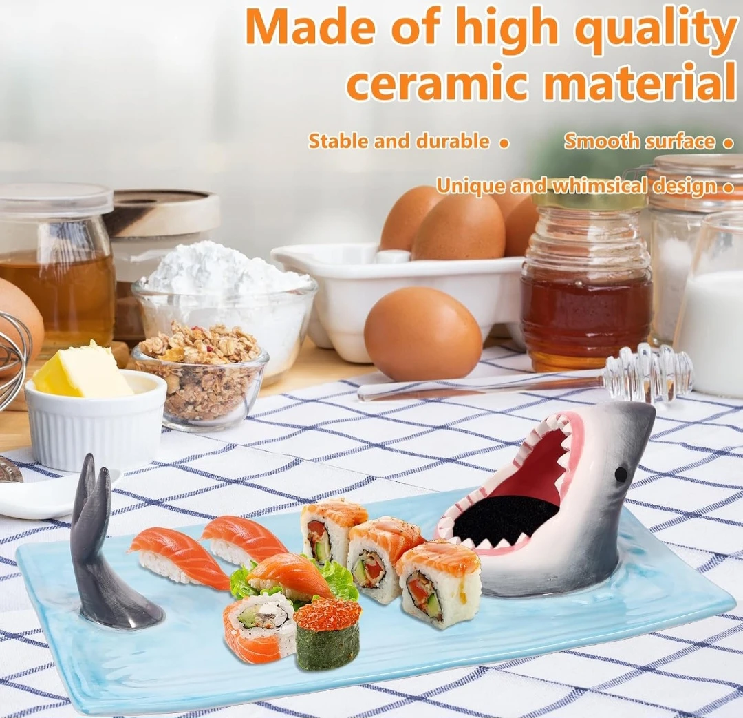 Ceramic Shark Sushi Plate - photo 5
