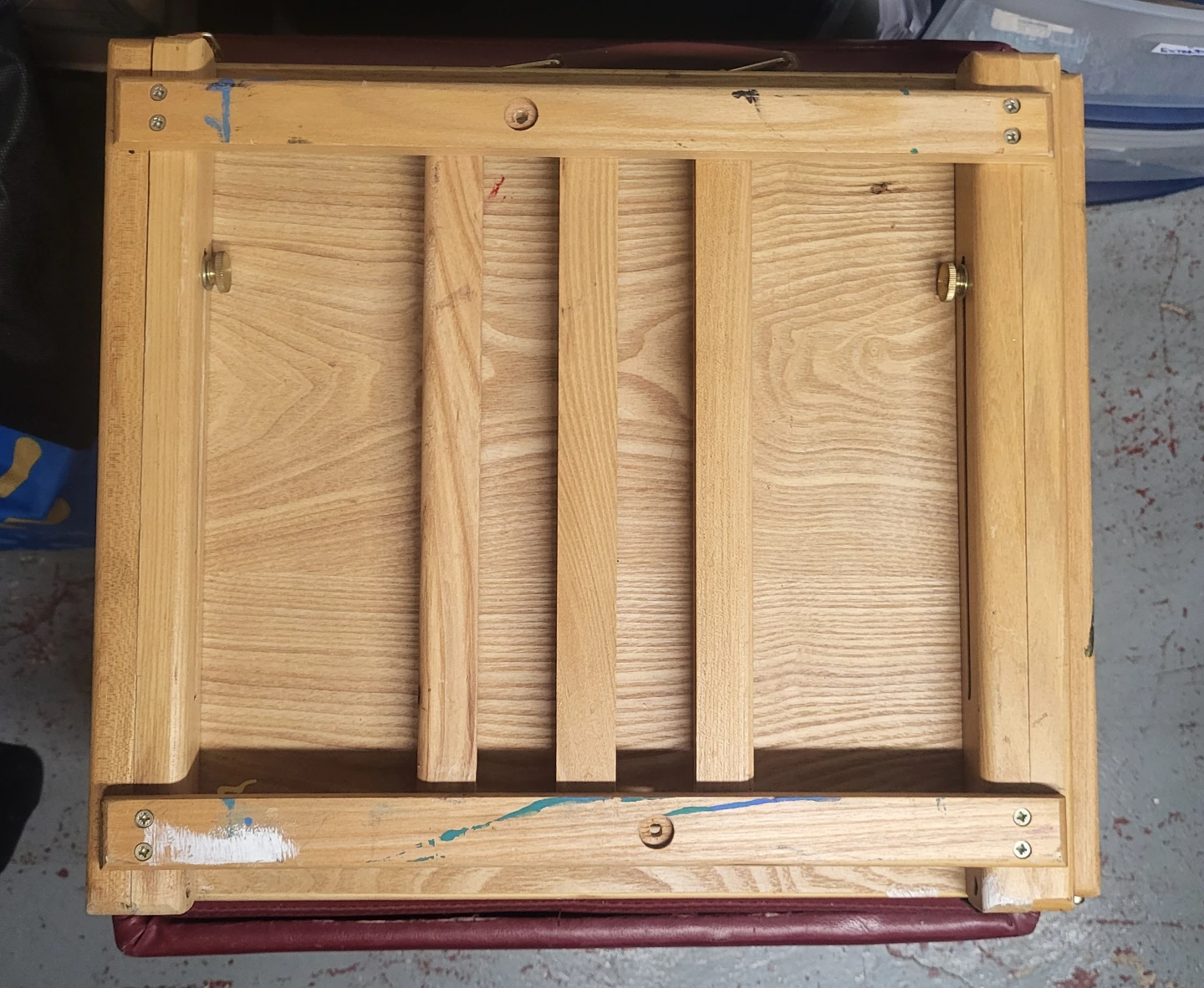 Portable Wooden Art Easel with Acrylic Paints - photo 2