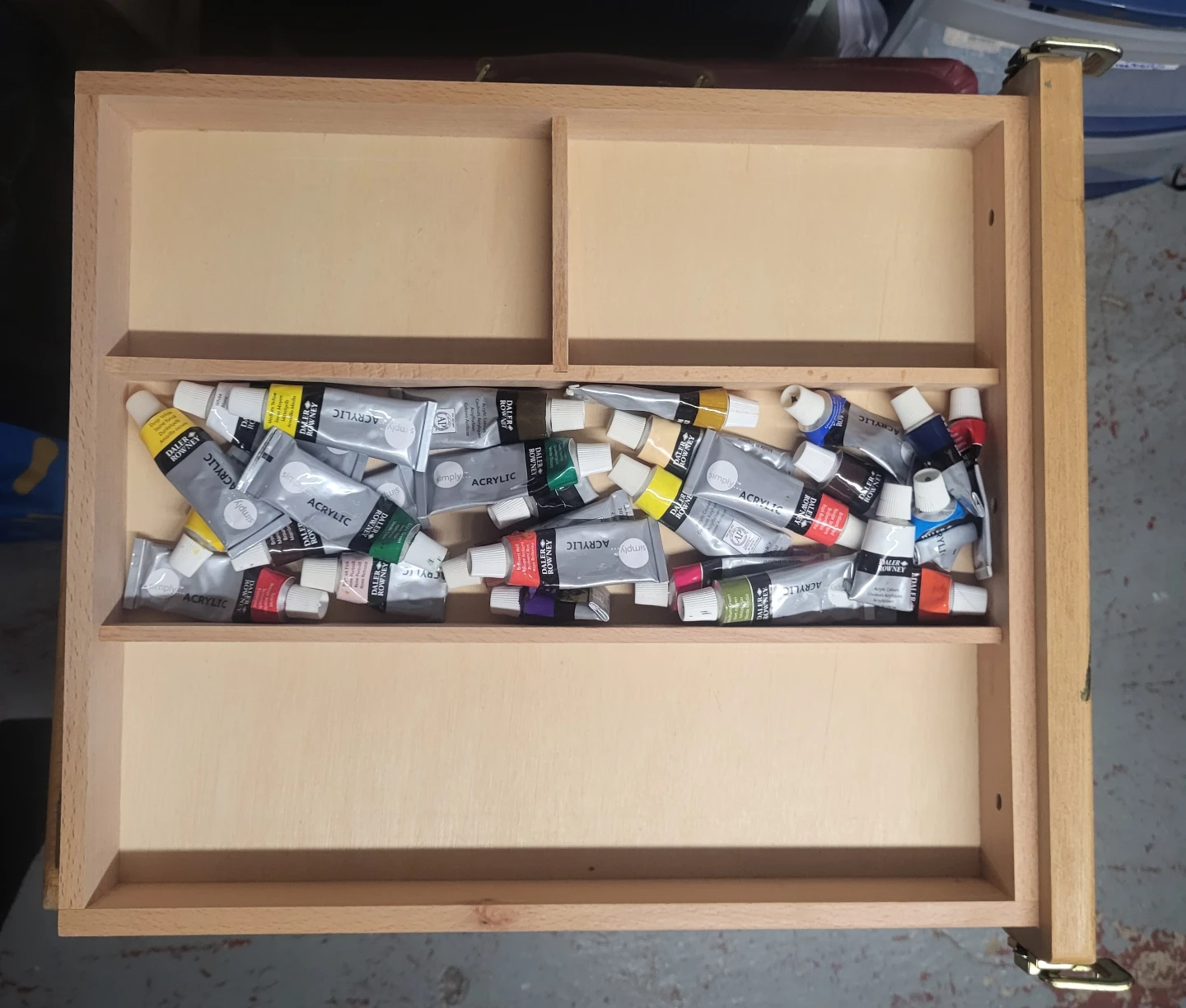 Portable Wooden Art Easel with Acrylic Paints - photo 5