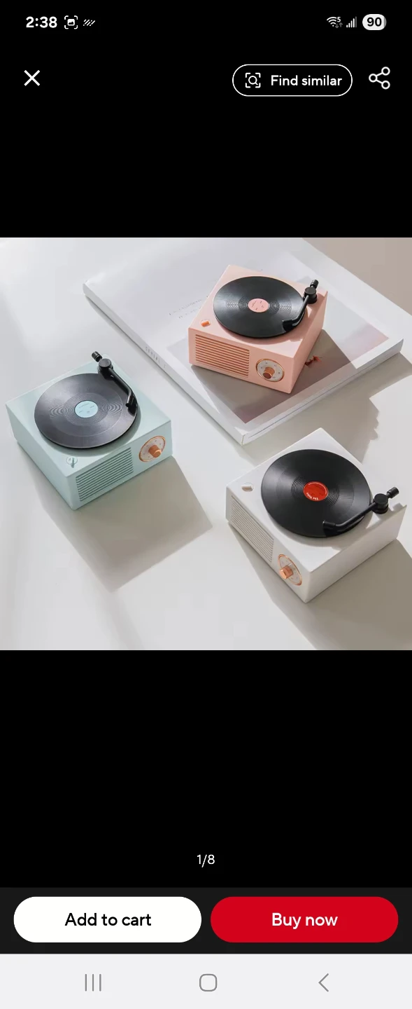 Mini Retro Record Player Bluetooth Speaker