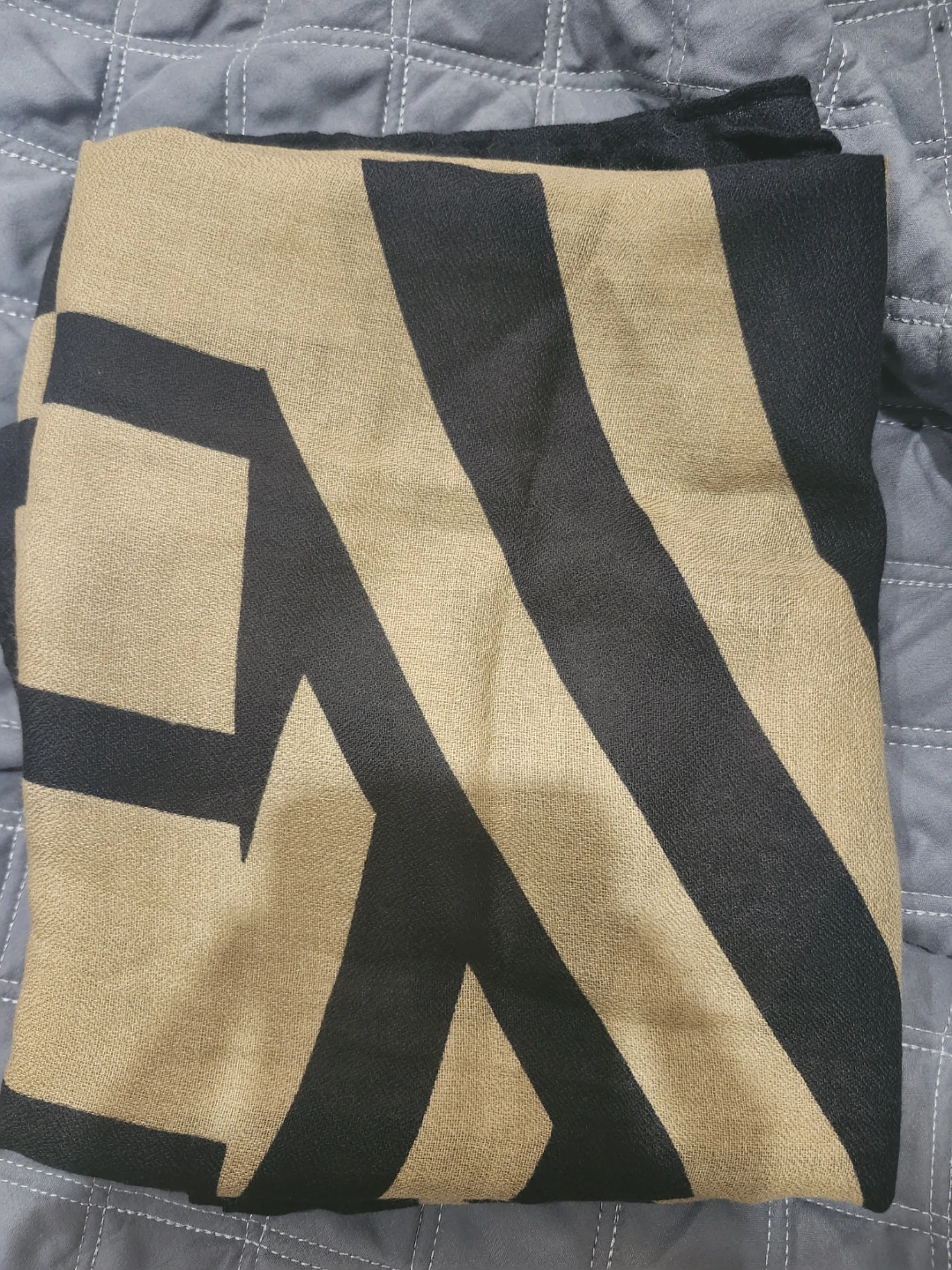 Black and Tan Geometric Scarf - photo 3