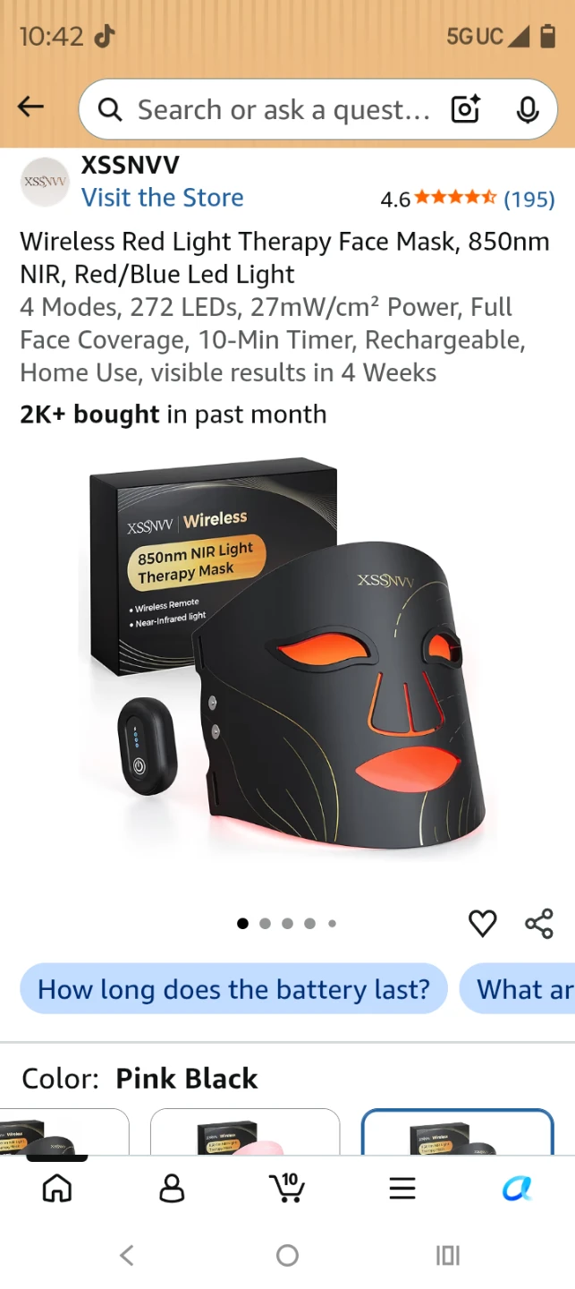 XSSNVV LED Light Therapy Mask