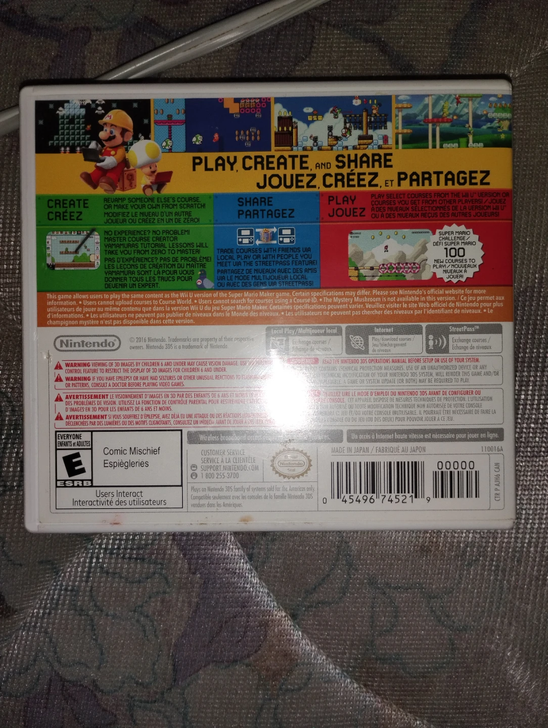 Super Mario Maker for Nintendo 3DS Game for 5 dollars - photo 2