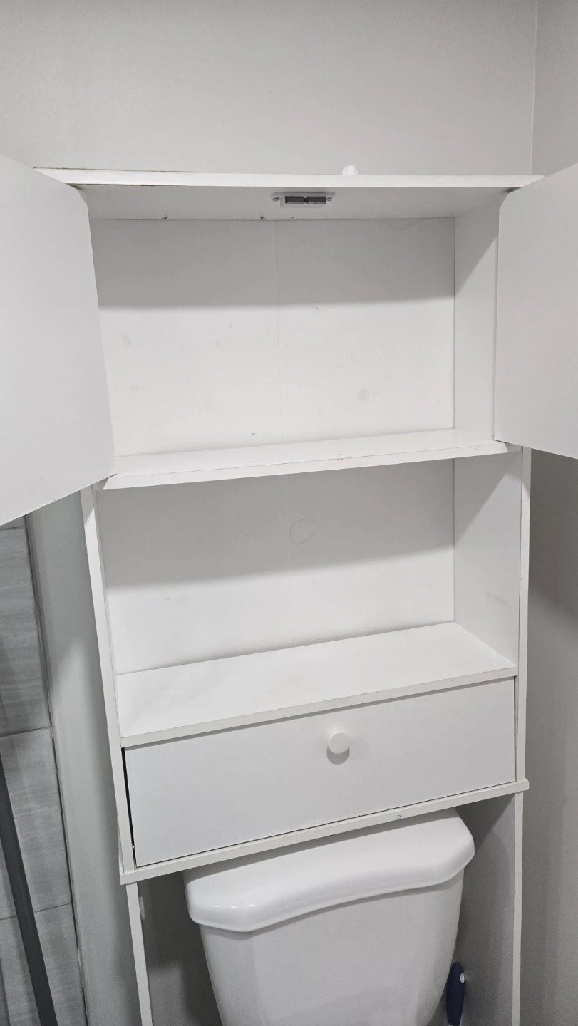 White Over-the-Toilet Storage Unit - photo 2