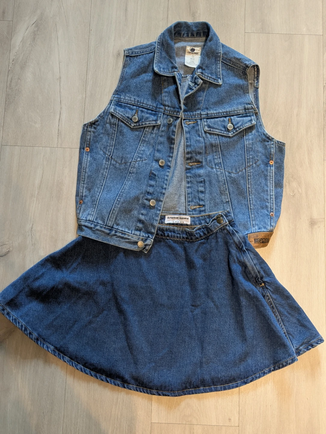 American Apparel Skirt & Espirit Vest
