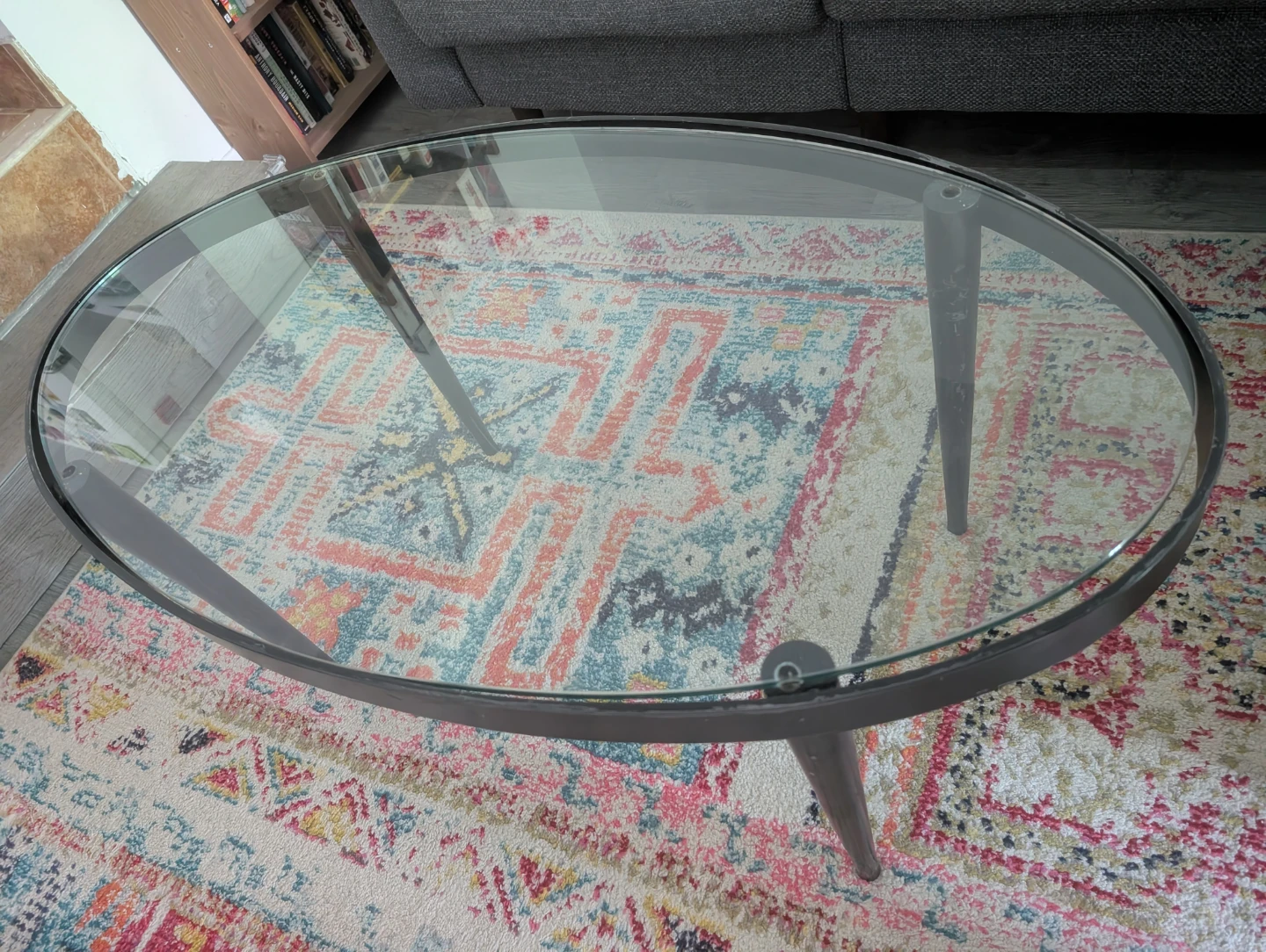 Oval Glass Coffee Table