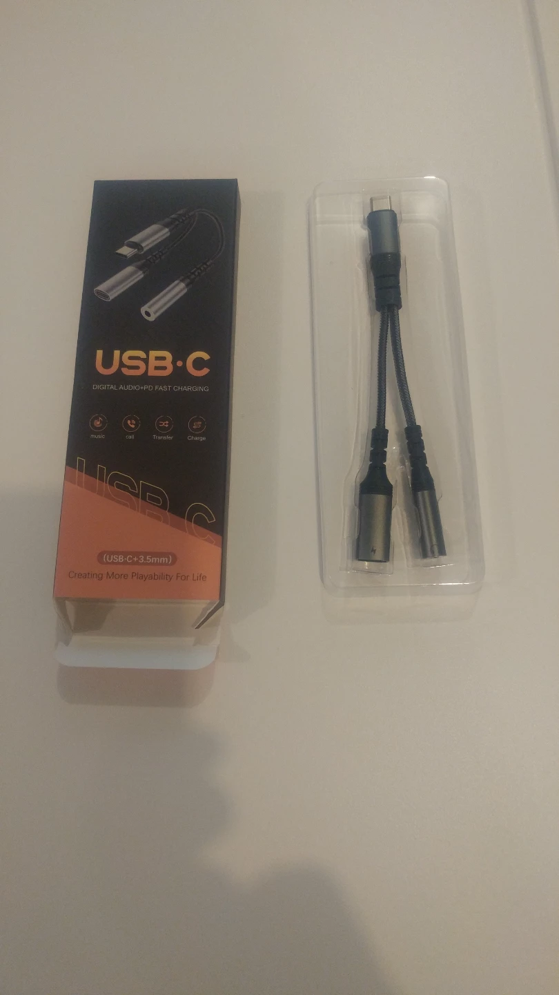 USB-C to 3.5mm Audio and Charging Adapter