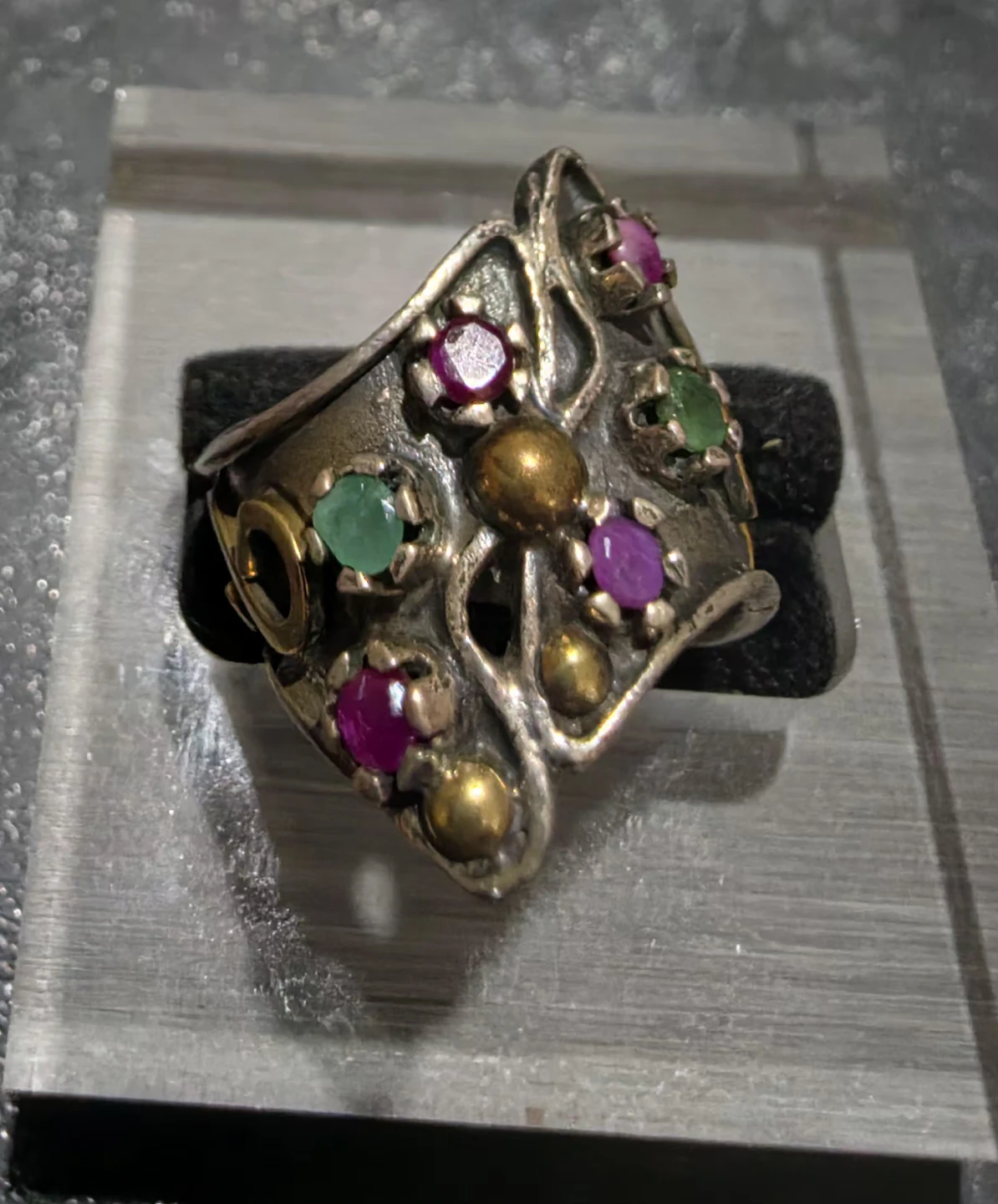 Vintage Multicolour Gemstone Ring