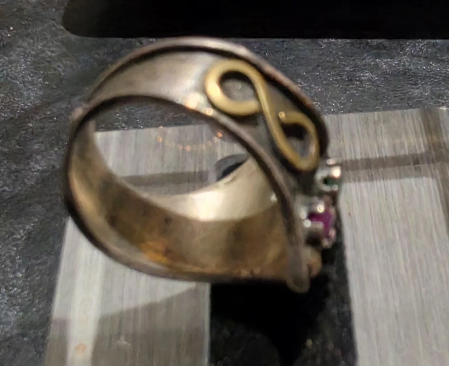 Vintage Multicolour Gemstone Ring - photo 2