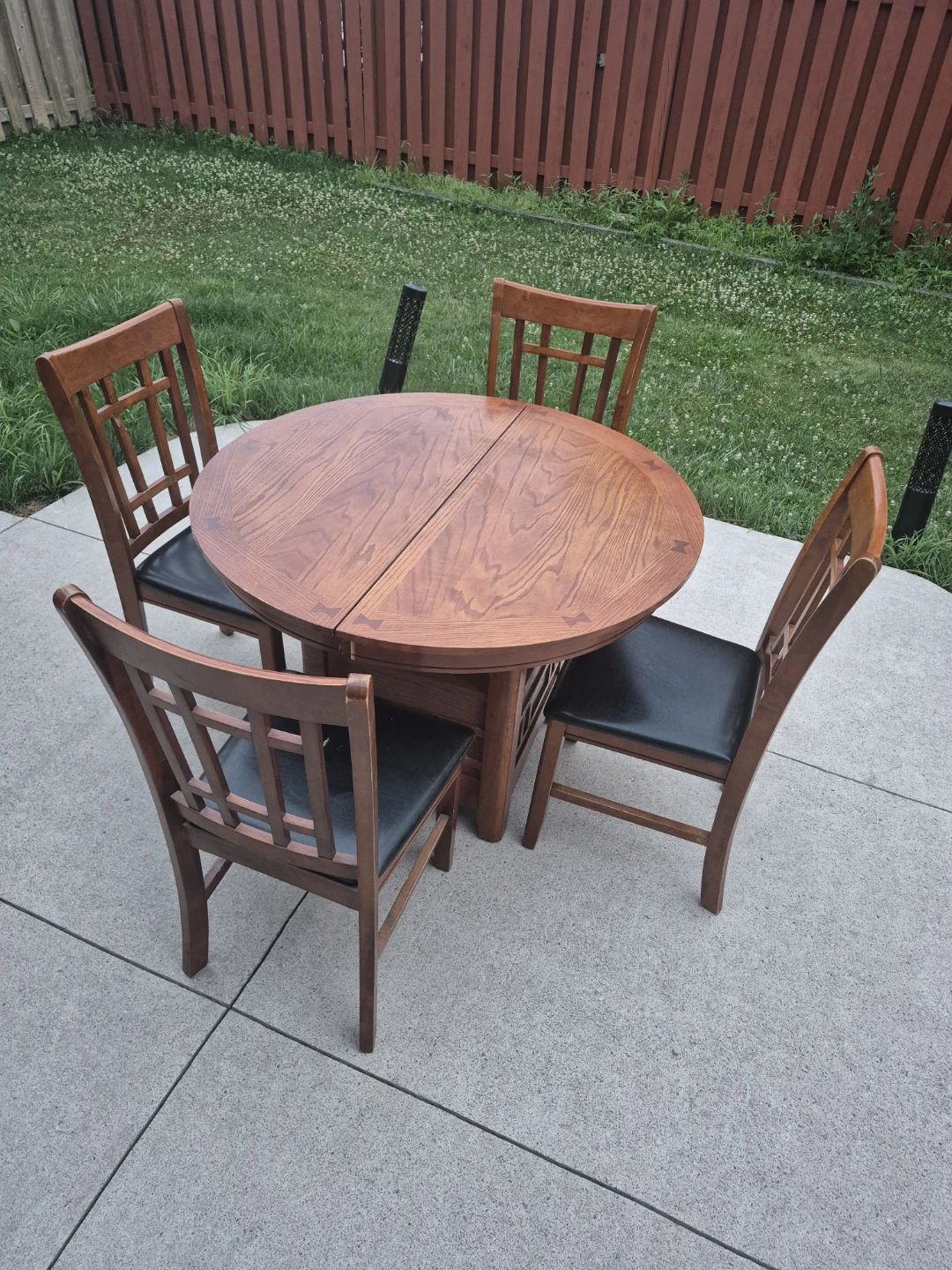Wooden Dining Table with 4 Chairs