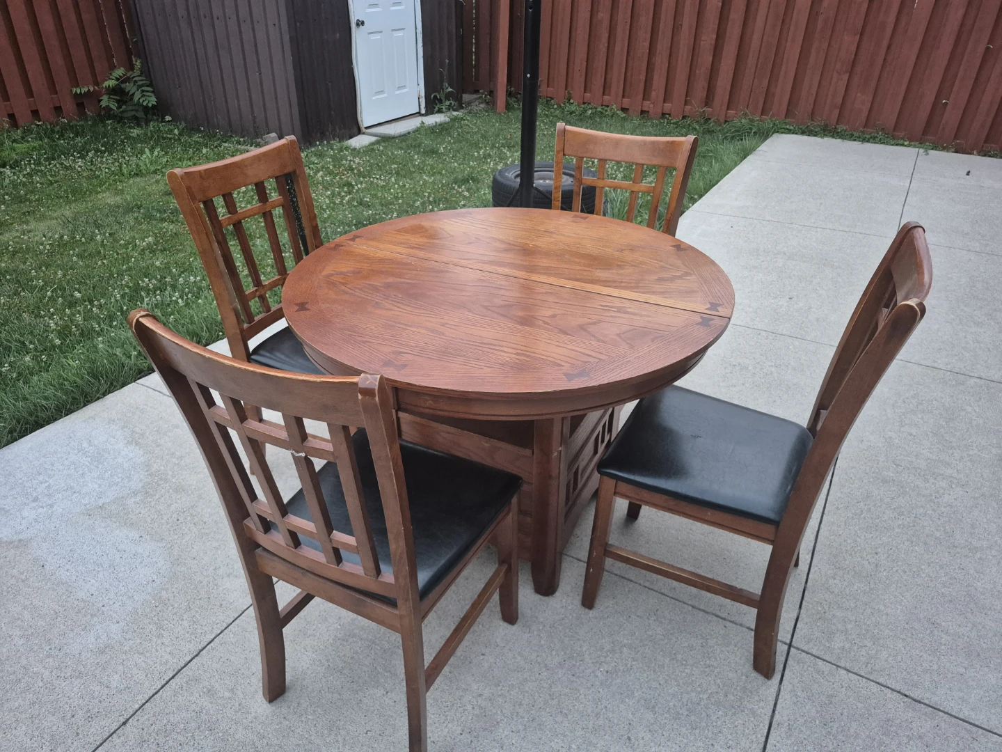 Wooden Dining Table with 4 Chairs - photo 2