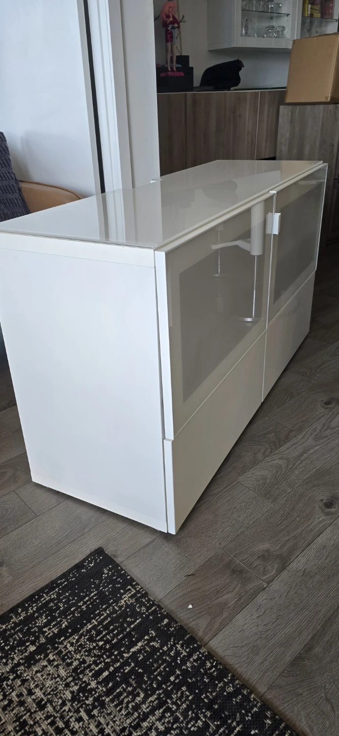 IKEA BESTA TV Bench White - photo 4