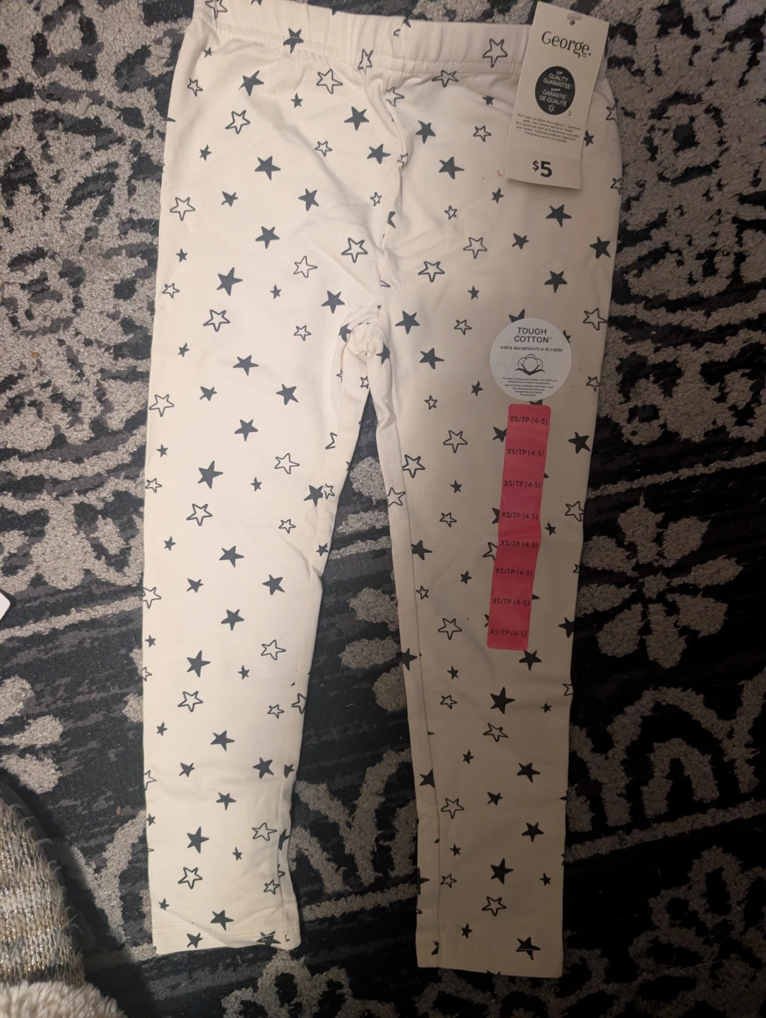 Brand new Kids Star Leggings XS/TP (4-5)